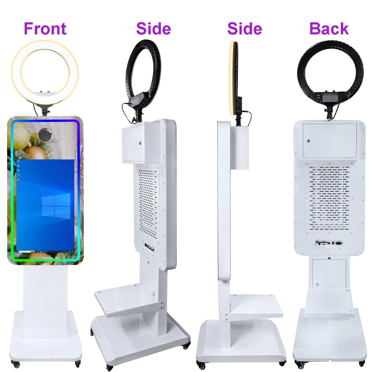 Cabina de Fotos con Espejo mágico, Pantalla táctil de 21,5 Pulgadas, DSLR, máquina de Selfies portátil para Eventos, Bodas, Fiestas, Navidad (Fotomatón con Espejo de 21,5")
