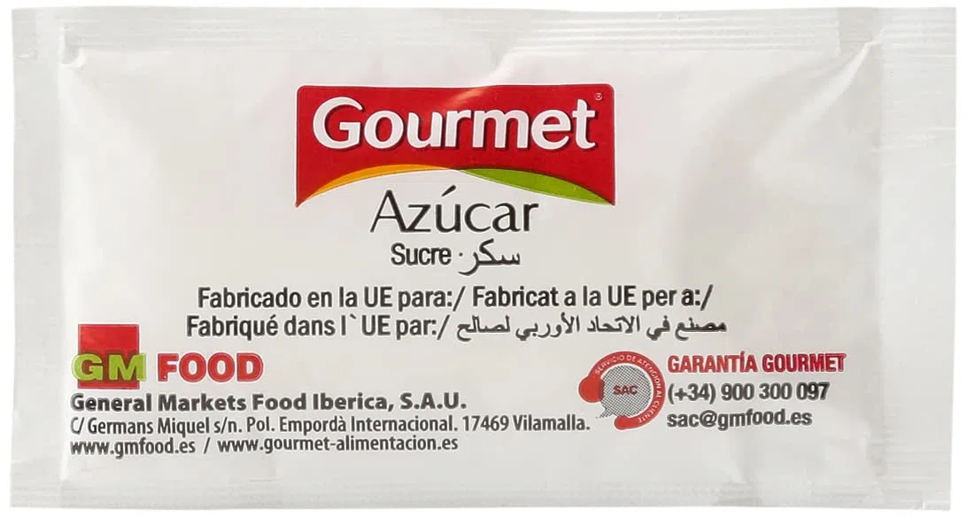 Marca Gourmet - Azúcar Blanco Sobres, 1200 x 8g