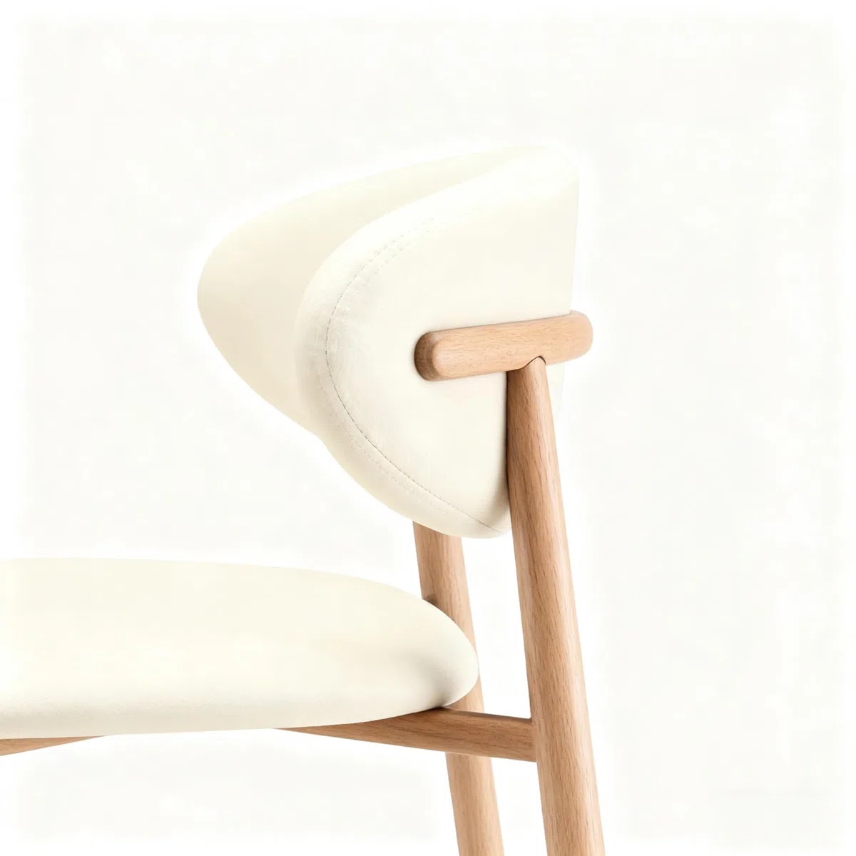 Juego de taburetes de Bar para Isla de Cocina (1/2/3/4 Unidades), Altura de mostrador, con Respaldo ergonómico de Cuero sintético, Patas de Madera Maciza, fácil Montaje, Color Blanco.