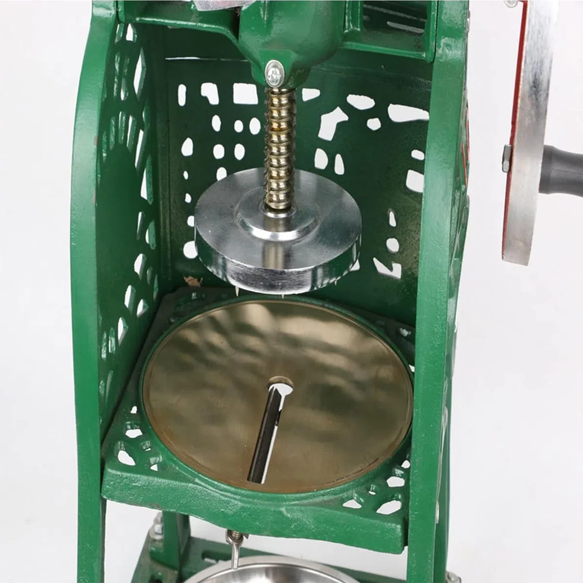 Máquina para hacer hielo picado, máquina manual para hacer hielo raspado con volante que ahorra mano de obra y patines de acero inoxidable, espesor ajustable y producción rápida 10S, sabor del(