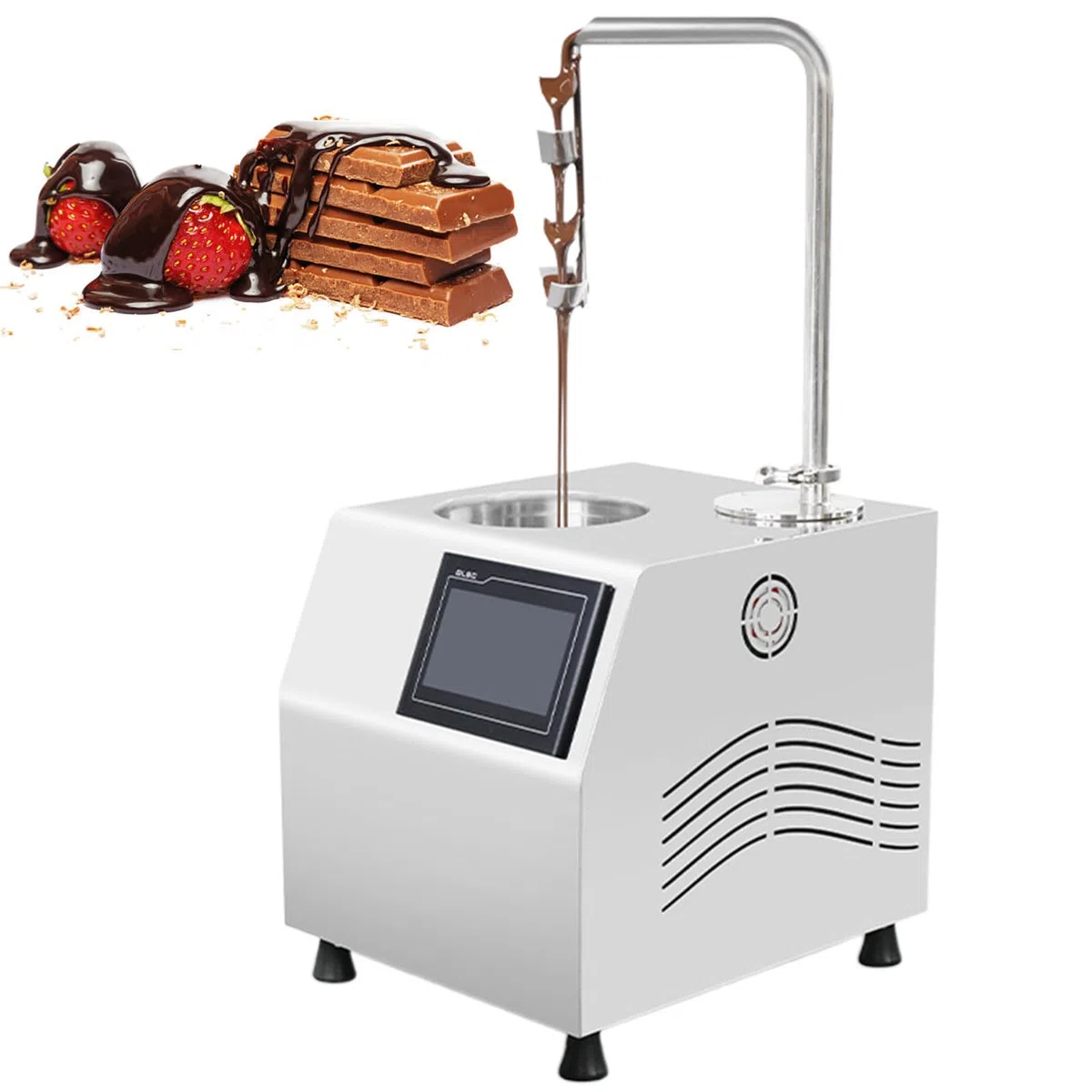 Máquina de fuente de chocolate comercial, máquina de templado para derretir chocolate, calentador de chocolate caliente comercial, perfecto para barra de chocolate