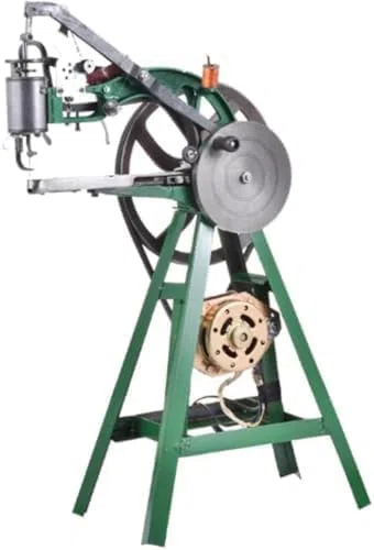 Máquina de coser eléctrica de alta resistencia de 220 V para reparación de calzado, cuero y telas, con soporte vertical para zapatos, bolsos y abrigos.