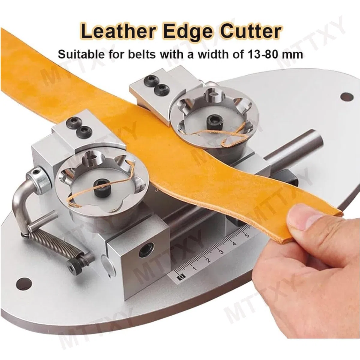 Herramienta de corte de bordes de cuero, cortador hecho a mano para bordes lisos, ancho ajustable para manualidades de cuero y proyectos domésticos (4.5)