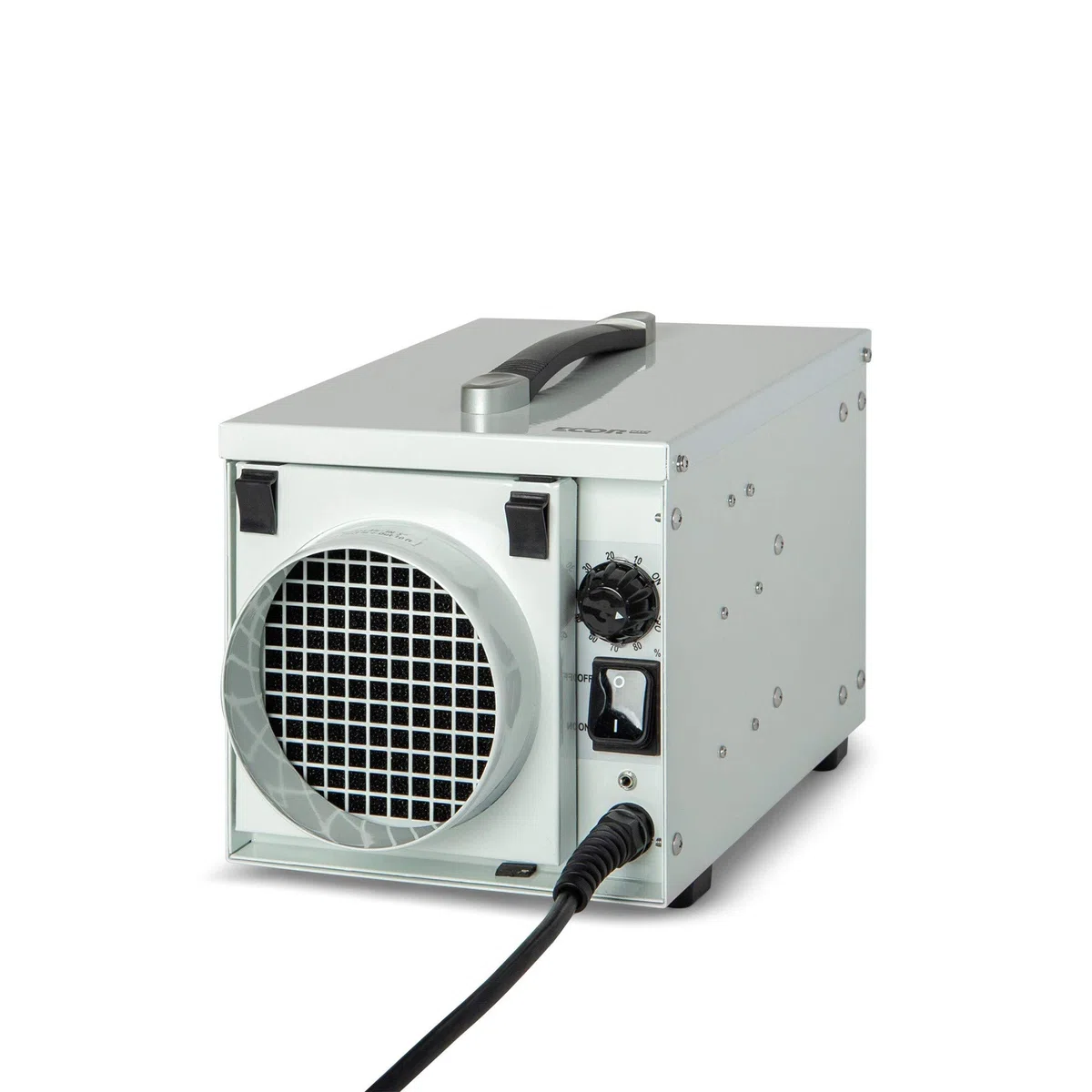 Ecor Pro DryFan DH1200 - Deshumidificador de adsorción (12 l/día, construcción totalmente metálica con revestimiento epoxi, para uso doméstico e industrial y para habitaciones de hasta 200 m²)