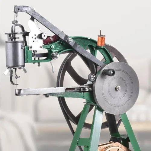 Máquina de coser eléctrica de alta resistencia de 220 V para reparación de calzado, cuero y telas, con soporte vertical para zapatos, bolsos y abrigos.