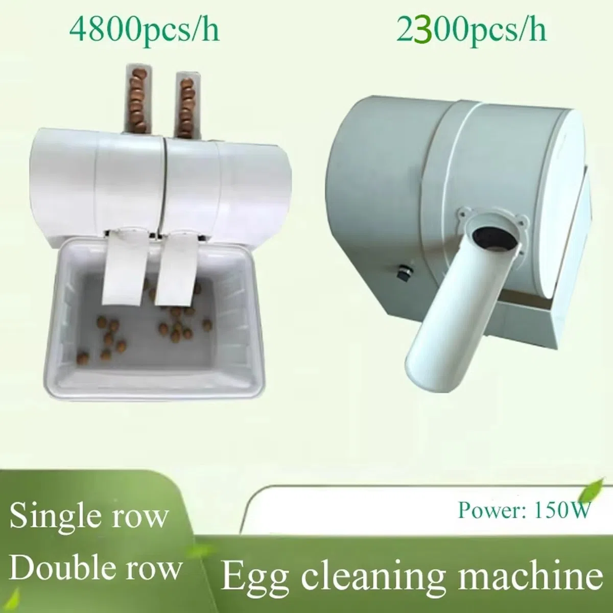 Equipo de lavado automático de huevos, limpiador eléctrico de doble estilo para huevos de pollo, pato y ganso, ideal para granjas y restaurantes