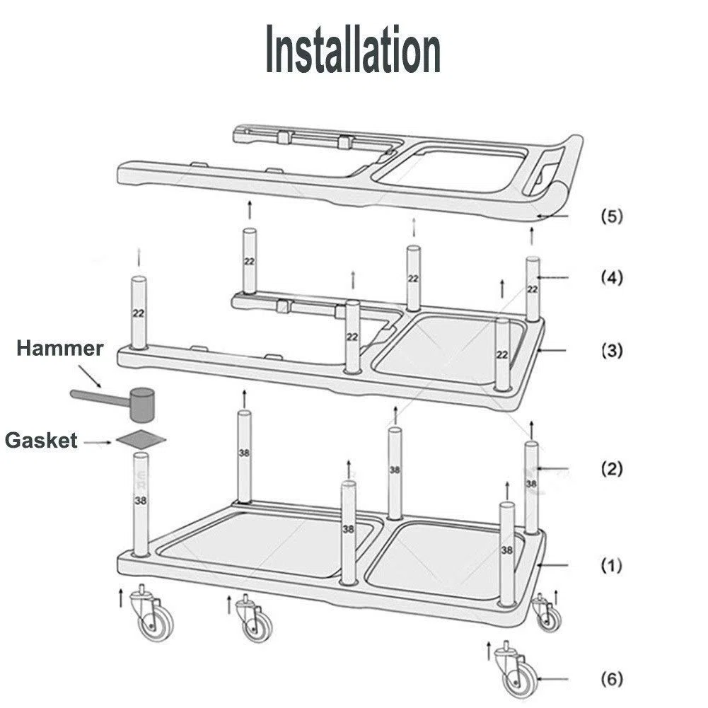 Carrito De Utilidades Organizador Carrito De Servicio Carrito De Belleza Carrito De Catering Grande De 3 Niveles para Hotel, Carrito De Té Carrito De Utilidades Rodante Carrit